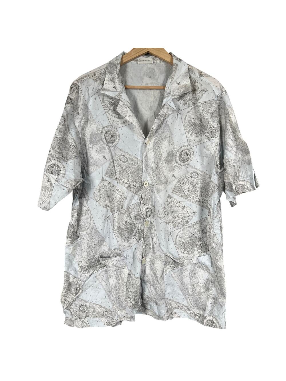 Vintage Perofil Grand Pigiama Size 54 Button Down Made in Italy Cotton